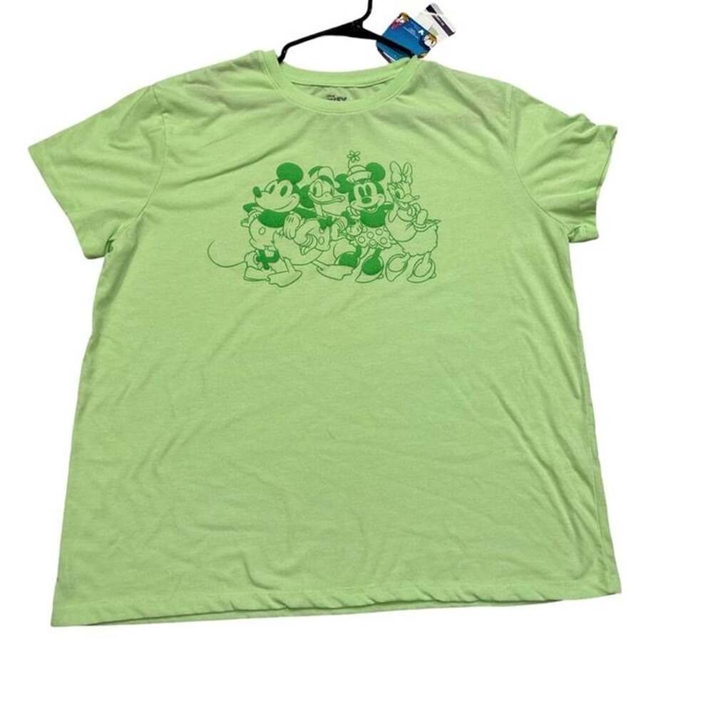 Disney Mickey And Friends Graphic Tee Size XXL Green